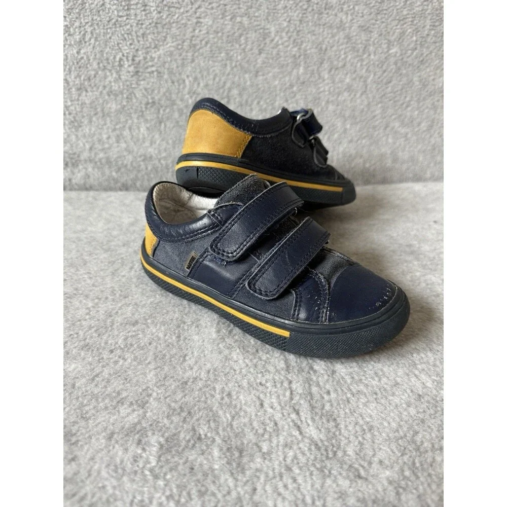 Bartek Leather Shoes Boys 27 Blue Easy On Closure Slip On School Casual